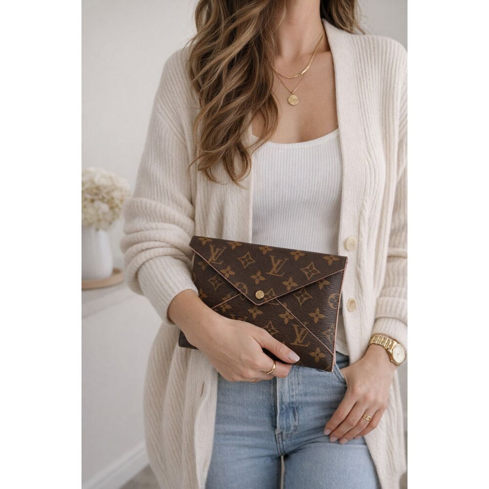 Louis Vuitton Monogram Kirigami Large Pouch Insert Envelope Clutch
